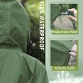 thumbnail image 6 of SaphiRose Hooded Rain Poncho Waterproof Raincoat Jacket for Adults with Pockets Green, 6 of 8