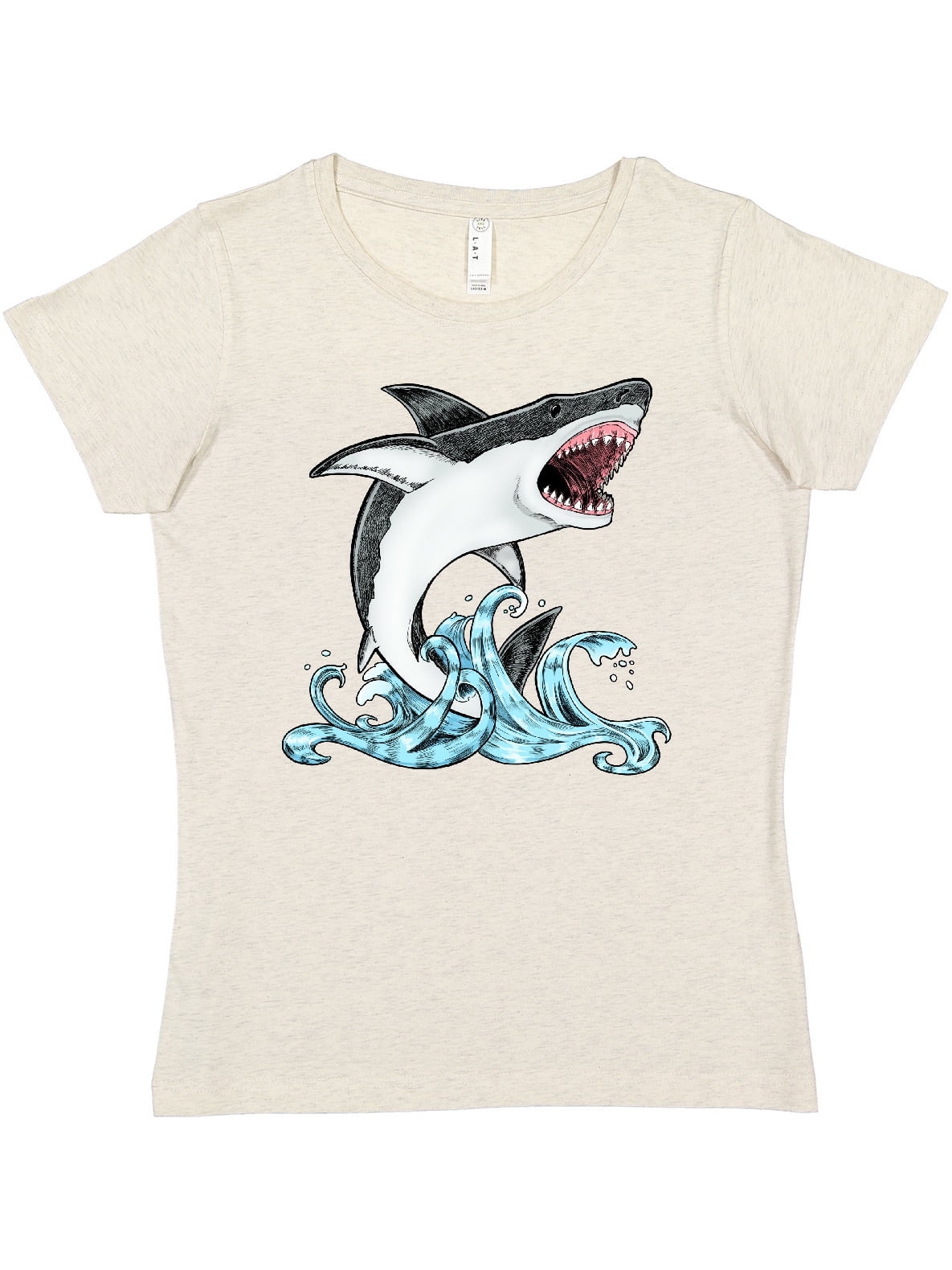 Womens Summer Short Sleeve Shark Jumping Casual Raglan Tee Baseball Tshirts Tops Blouse 