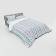 thumbnail image 3 of Ambesonne Abstract Bedding Set 3 Pcs, Geometric Art, Twin, Lilac Turquoise, 3 of 3