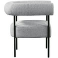 thumbnail image 4 of Meridian Furniture Blake Grey Boucle Fabric Accent Chair, 4 of 6