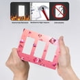 thumbnail image 4 of Pink Diamonds Fallen Switch Cover Decorative Wall Plate 3-Gang Screwless Standard Size, 4 of 5