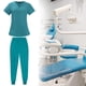 thumbnail image 1 of Conjunto de uniformes médicos para enfermeras, ropa de trabajo, uniformes de trabajo suaves, uniformes de SPA para masajes, SPA, esteticista, salón de Azul m Yinane Batas de enfermería, 1 of 8