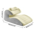 thumbnail image 2 of Ventilated Foam Lumbar Support Pillow GERD Relief Cushion Breathable Orthopedic Back Rest for Reflux Comfort(Beige), 2 of 5