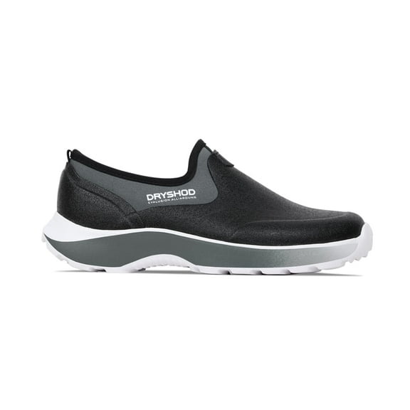 Dryshod Women's Evalusion All-Around Rain Shoes, Black/White, Size 11, Slip-On Waterproof Design (EVA-WS-BLK-W11)