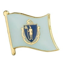 Ysmzzmsy 1 PCS（0.75x0.63 inch) Massachusetts Flag Pin Suit lapel flag pins Plated Metal Enamel Souvenir Hat Men Women Patriotic