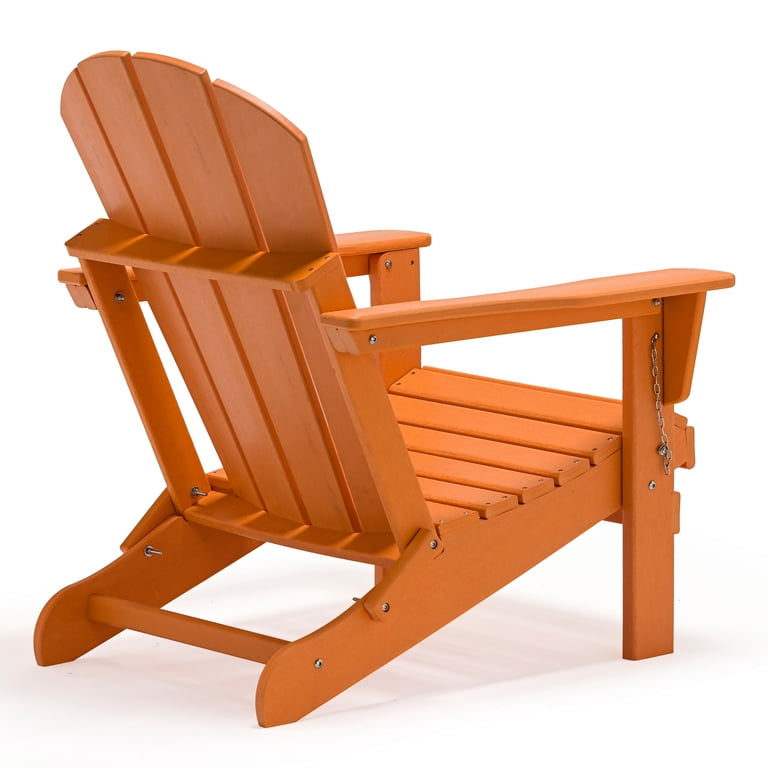 Braxton Folding Plastic Adirondack Chair, Orange - Walmart.com