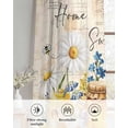 thumbnail image 6 of White Daisy Sheer Curtains 84 Inch Length 2 Panels Set for Living Room/Bedroom, Spring Floral Elegant Pastoral Botanical Bees Kitchen Curtains Grommet Semi-Sheer Curtains Window Treatments 52"x84"x2, 6 of 7