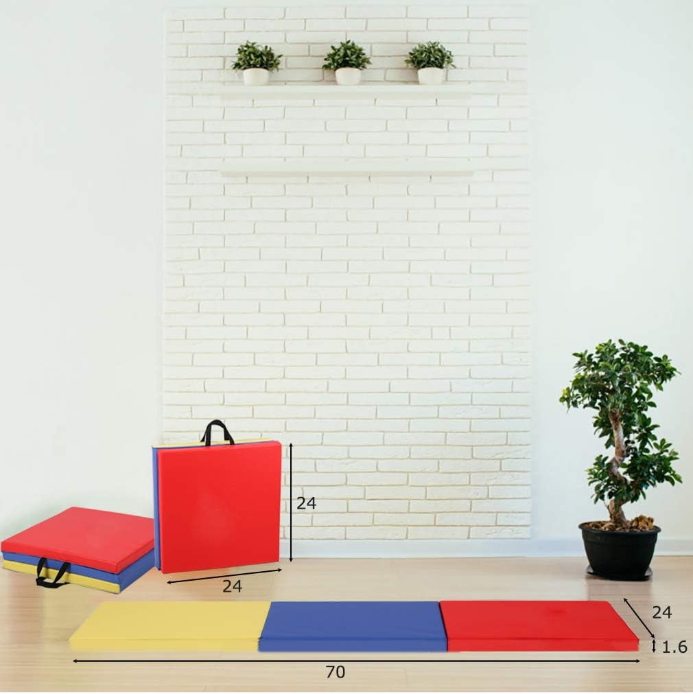 YRLLENSDAN Gymnastics Mat Wrestling Mat Gym Mat Thick Yoga Mat 2 Inch Tumbling Mat for Gymnastics Home Workout Floor Mats for Home Gym, CM