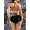 thumbnail image 2 of Women Slim Fit Sequins Shorts Elastic Waist Glitter Mini Shorts Hot Fitness Dance Short Pant Low Rise Night Out Glitter Bottoms, 2 of 6