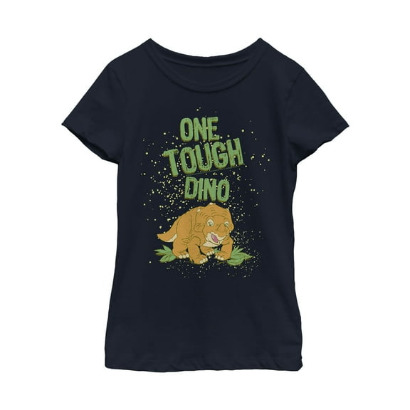 Girl's The Land Before Time Cera One Tough Dino Graphic Tee Navy Blue Large