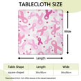 thumbnail image 2 of Pink Breast Cancer Square Fitted Tablecloth with Elastic Edge,Square Table Cover,Washable Elastic Table Cover for Home Kitchen Party Decor 34"x34", 2 of 6