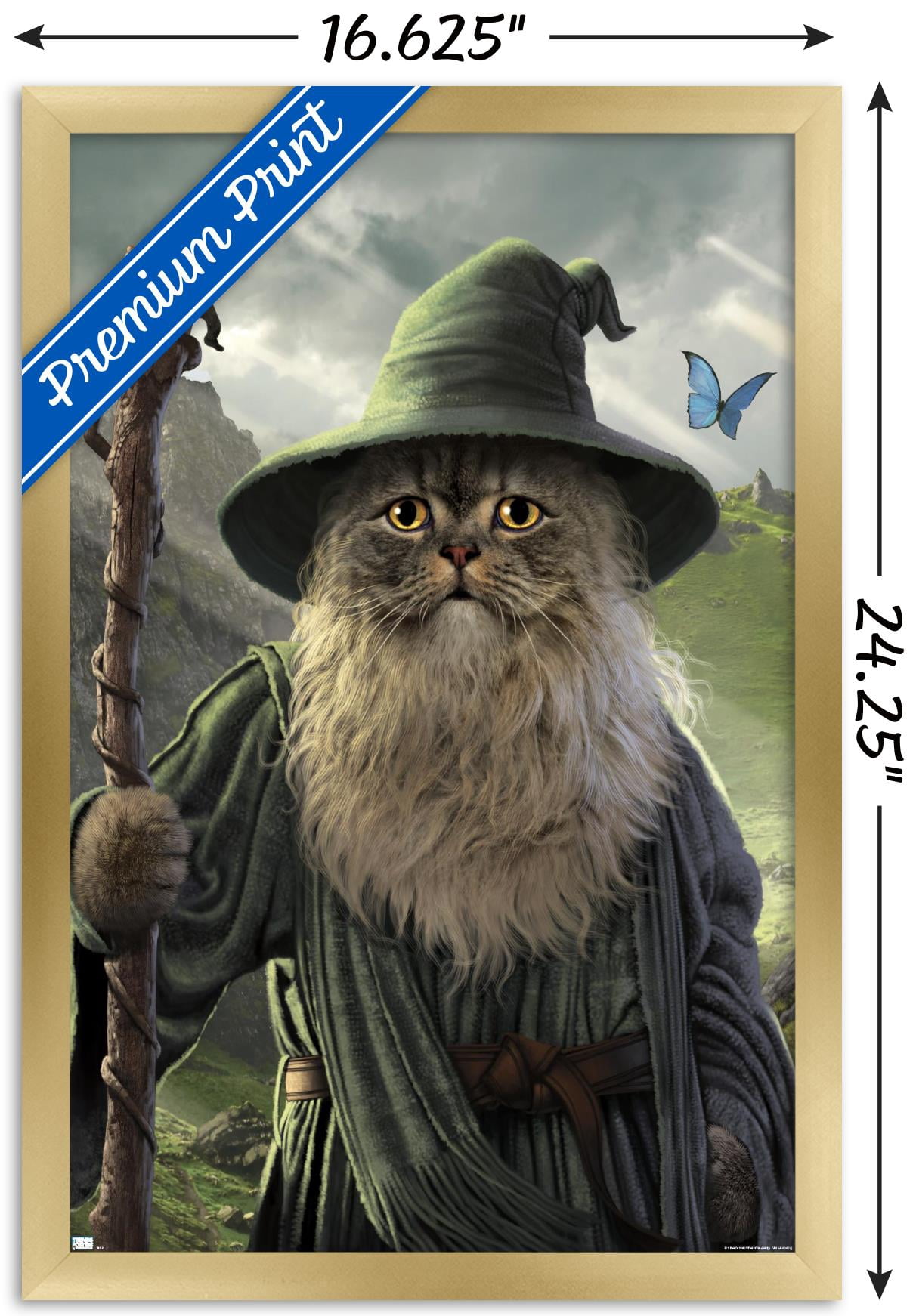 Vincent Hie - Catdalf Wall Poster, 14.725" x 22.375", Framed