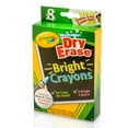 Crayola NonToxic Washable Dry Erase Crayon, Assorted Bright Colors