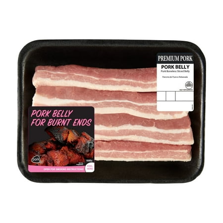 Sliced Boneless Pork Belly, 1.2 - 2.47 lb