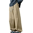 thumbnail image 2 of HAOTAGS Big Boys Cargo Pants,Elastic Waist with Pockets Casual Work Pants Kids Sports Pants Khaki 13-14Years, 2 of 4