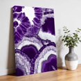 thumbnail image 3 of Canvas Wall Art Abstract Marble Texture Canvas Art Print White Dark Purple Cracke Rock Pictures Wall Decor for Living Room Bedroom Artwork Decorations Stretched Framed Ready to Hang 8"x10", 3 of 9