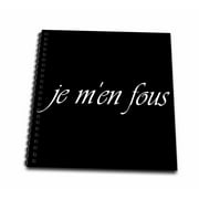 3dRose Je men fous, I dont care in French - Mini Notepad, 4 by 4-inch