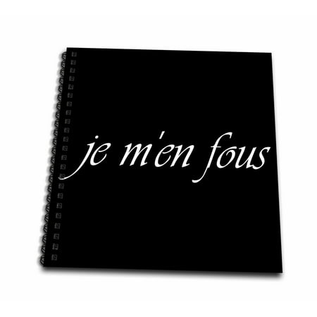 3dRose Je men fous, I dont care in French - Mini Notepad, 4 by 4-inch