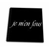 3dRose Je men fous, I dont care in French - Mini Notepad, 4 by 4-inch