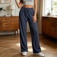 thumbnail image 2 of Horkkom Sweatpants Women Elastic Waist Drawstring Straight Leg Pants Casual Comfy Loose Sweat Pants with Pockets XXL, 2 of 7