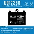 thumbnail image 2 of 5x Pack - Compatible Alpha SB 1228 Battery - Replacement UB12350 Universal Sealed Lead Acid Battery (12V 35Ah, 35000mAh, L1 Terminal, AGM, SLA), 2 of 6