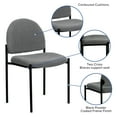 thumbnail image 5 of Flash Furniture Comfort Gray Fabric Stackable Steel Side Reception Chair, 5 of 12
