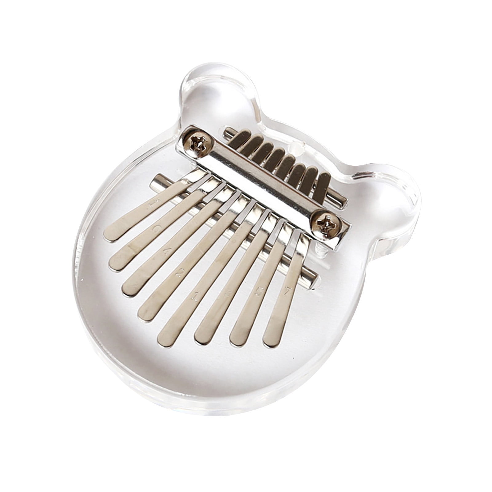 3 Set of Mini 8 Keys Super Mini Thumb Piano, Magics Clear Finger Piano With Study Instruction