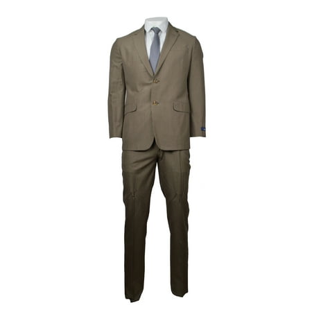 New Brooks Brothers 1818 Mens Brown Hounds Milano Fit Two Piece Suit 42R 36W 0751-1