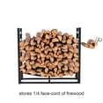 thumbnail image 2 of MF Studio 30 Inches Heavy Duty Steel Firewood Rack w/ Firewood Log Rack Carrier and Kindling Holder, 2 of 2