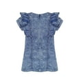 thumbnail image 2 of KIDSCOOL SPACE Baby Little Girl Red Heart Sequin Decoration Denim Dress,Blue,2-3 Years, 2 of 6