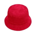thumbnail image 1 of GDREDA Casquettes de Baseball pour Hommes Automne Hiver Chapeau de Pêcheur en Velours Côtelé Unisexe Style Rue Béret Chapeau Seau Réglable Rouge, Taille Unique, 1 of 6