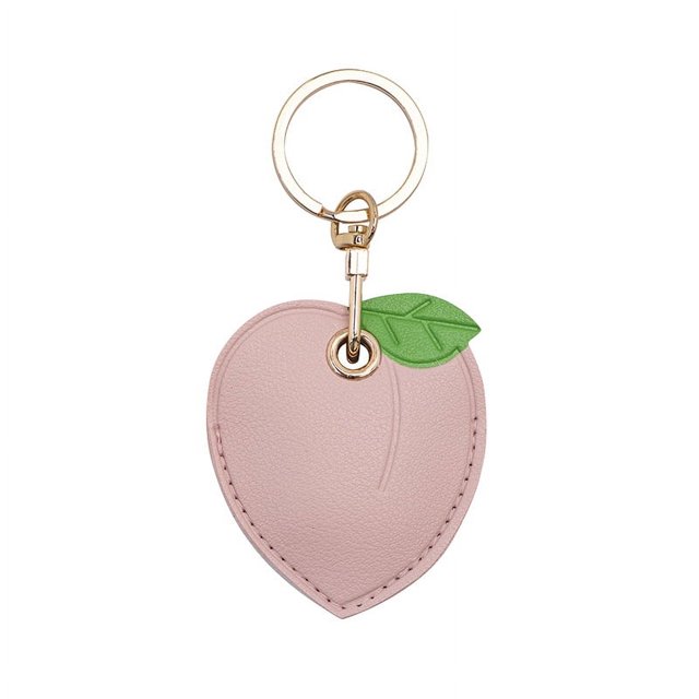 Llavero con funda de cuero con tarjeta de acceso de dibujos animados, llavero creativo y lindo para niña, bolso colgante, regalo personalizado