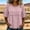 Pink, variant on Women's Fringe Trim Peplum Blouse Round Neck Short Sleeve Cotton Linen Top Vintage Casual Loose Peasant T-Shirt 2026