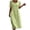 Green, variant on Women's Round Neck Cold Shoulder Midi Dress Tie Sleeve Detail With Pockets Loose Fit Casual Summer Dress For Daily Wear