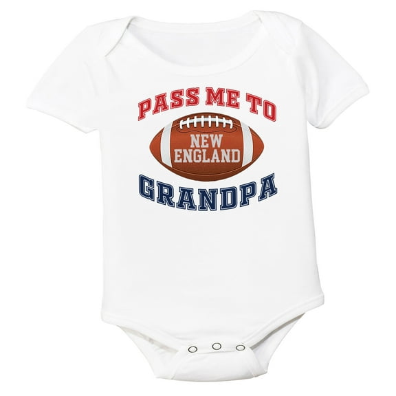 Future Tailgater Pass Me to GrandPa Baby Bodysuit for New England Fans