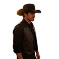 thumbnail image 5 of EOYWHK Cowboy Hat for Men Western Cowboy Wide Brim Hat with Braided Leather Band Felt Hat for Rodeo Party Costume Outdoor, Black, 5 of 5