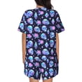 thumbnail image 3 of Lsque star Skull flower crystal Women's Short-Sleeved Pajama Set - 2 Piece Soft and Lightweight Sleepwear Set-X-Large, 3 of 9