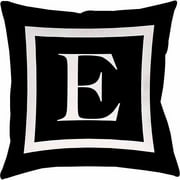 IDG Classic Block Monogram Decorative Pillow - Black