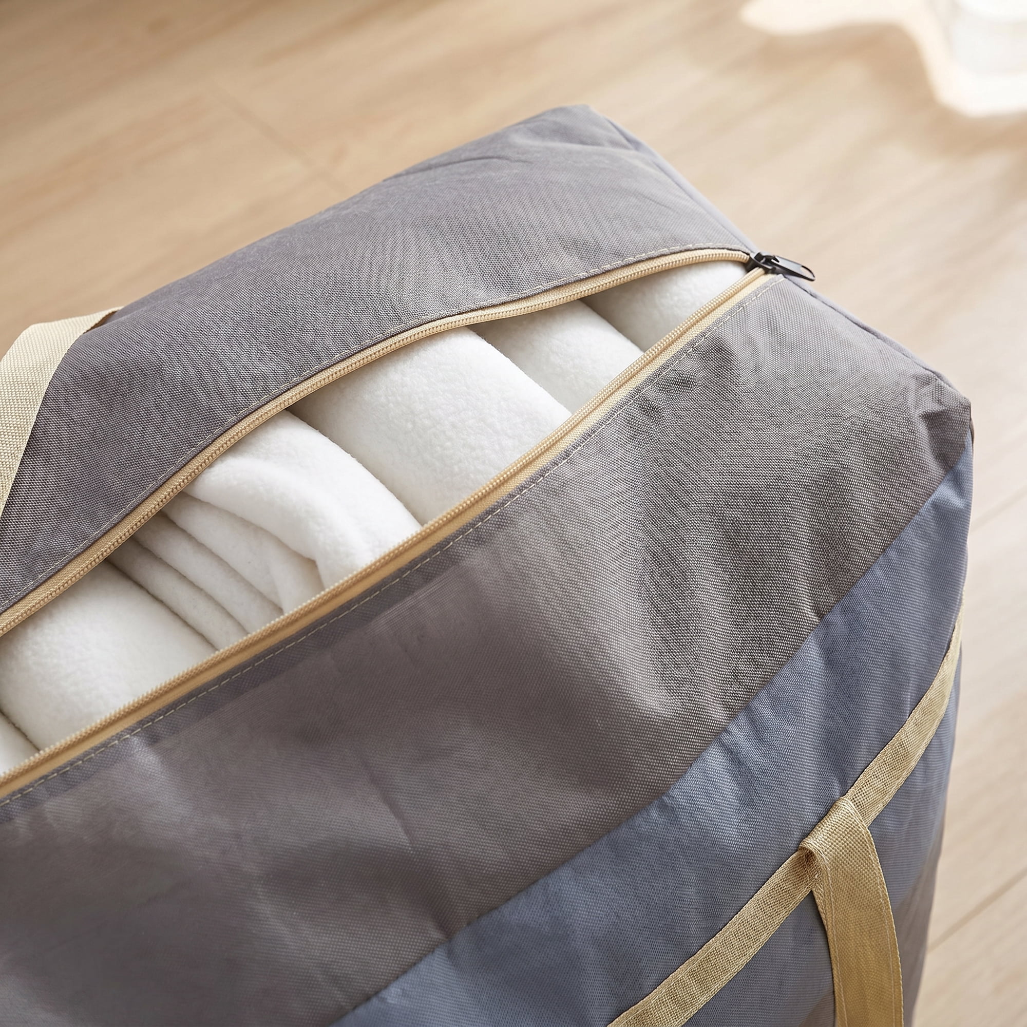 Unique Bargains Non-woven Storage Bag 200L Extra Large Duffel Blue 39.4"x23.6"x12.8"