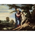 thumbnail image 2 of Paolo Veronese 14x12 Black Ornate Wood Framed Double Matted Museum Art Print Titled: The Creation of Eve (1570), 2 of 5