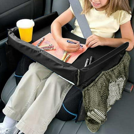 11.81 x 15.75 inches Kids Travel Activity & Snack Tray | Child & Toddler Car Seat Tray | Road Trip Essential Lap Desk for Car seat, Booster, Stroller, Airplane | Waterproof & Machine Washable