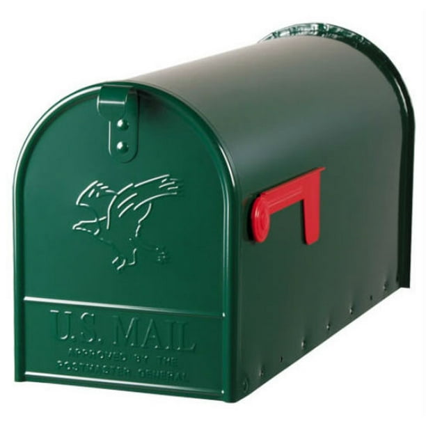 Gibraltar E1600G00 Elite Post Mount Mailbox with Steel Latch, Large, Green
