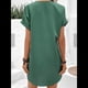 thumbnail image 4 of Camisa de Verano para Mujer, de Algodón y , con Cuello en V, Informal, de Corta, Holgada, Color Verde M, 4 of 5