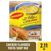 Maggi 50 Calories Chicken Flavored Pasta Soup Mix, 2.11 oz, 4 Servings