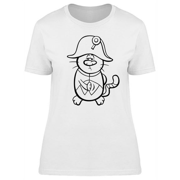 Cute Emperor Kitten Cartoon T-Shirt Women -Image by Shutterstock, Female x-Large