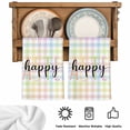 thumbnail image 5 of Easter Kitchen Towels Set of 1, Colorful Checkered Plaid Spring Gingham Textured Absorbent Dish Towels for Kitchen, Microfiber Hand Towel, Quick Drying Tea Towel for Cleaning Decorative Dishcloths, 5 of 7