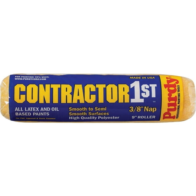 Paint Roller Purdy Contractor 1st, poliéster, 9 pulgadas, 3/8 pulgadas, siesta