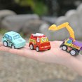 thumbnail image 2 of Vogacara Niños tirar hacia atrás coche simulación construcción vehículo escuela Mini juguete interactivo Kit cumpleaños Festival niñas Color al Juguetes 6 coches de ingeniería Vogacara WJ1853-01, 2 of 6