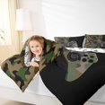 thumbnail image 5 of Feelyou Cartoon Camo Gamepad Queen Comforter Set, Vintage Camouflage Print Bedding Sets, Teens Kids Boys Girls Reversible Bedding Comforter Set, Super Cozy Room Decor, 3pcs, 5 of 9