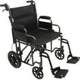 thumbnail image 1 of Roscoe Medical TCS221612SV ProBasics Bariatric Transport Chair with 12" Rear Wheels, 1 of 4